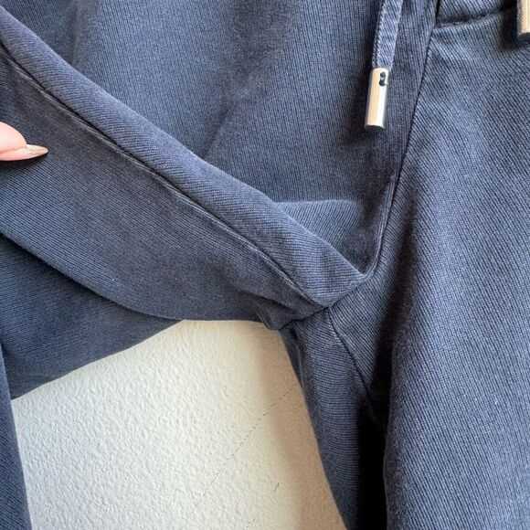 Mr Porter Mr P Straight Leg Cotton Blend Twill Drawstring Trousers Navy Size 34 - Picture 4 of 7